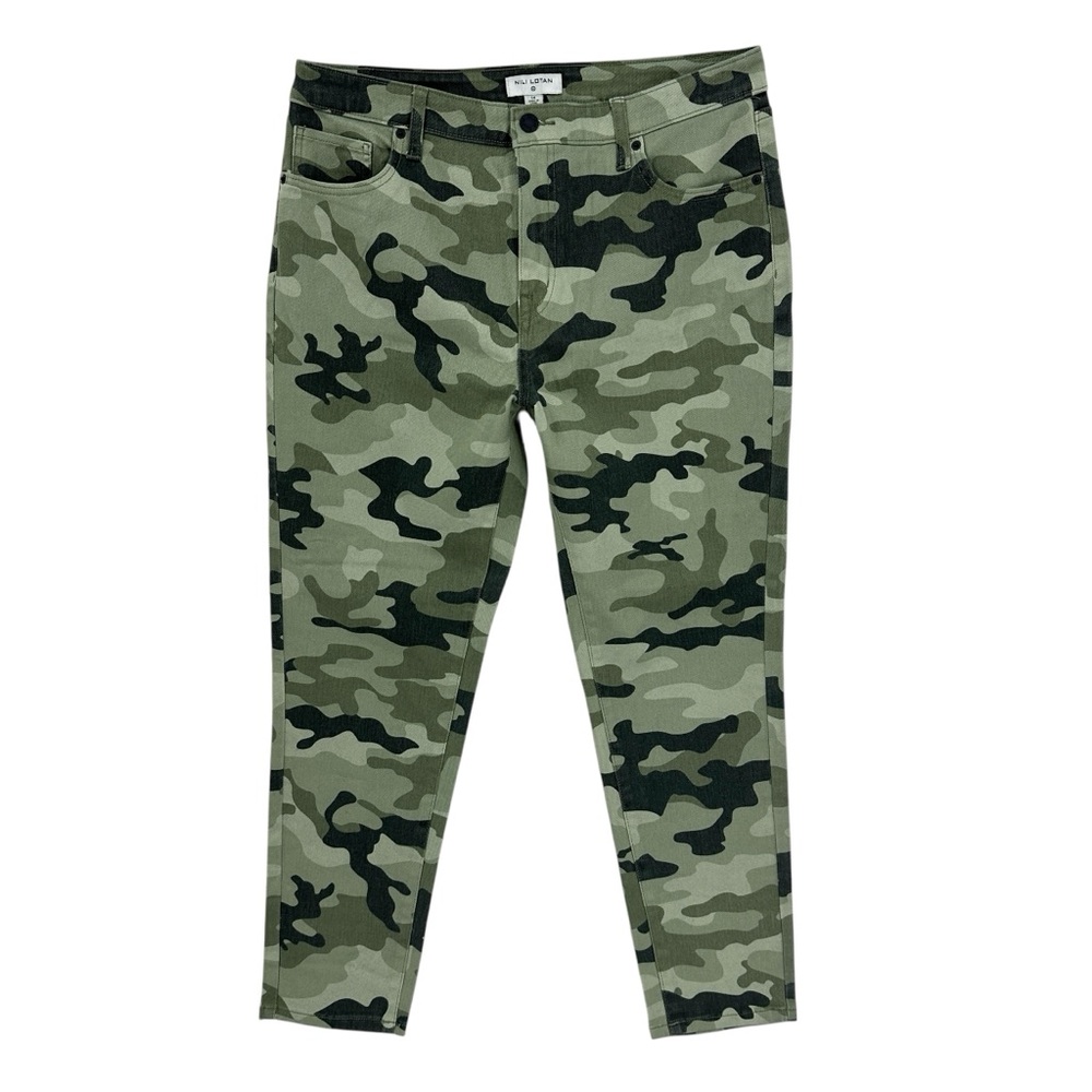 NILI LOTAN Camo Pants Jeans Ankle Green - Picture 1 of 6